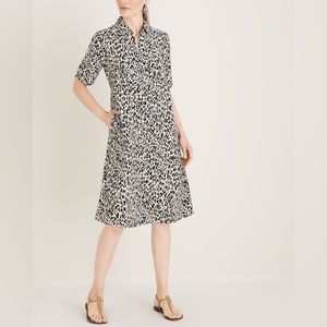 Chico’s Animal-Print Linen Popover Dress